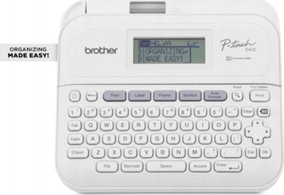 Drukarka etykiet Brother P-Touch PT-D410 - Beschriftungsgerat - s/w - Thermotransfer - 18 mm Breite - 180 dpi - bis zu 20 mm/Sek. - USB - Cutter - 5-z