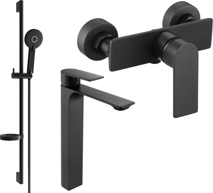 Mexen Mexen Alexa DS40 zestaw prysznicowy, czarny - 71214DS40-70