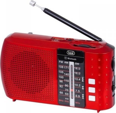 Radio Trevi Przenośne Radio Bluetooth RA7F20BTR FM/AM/SW Czerwony