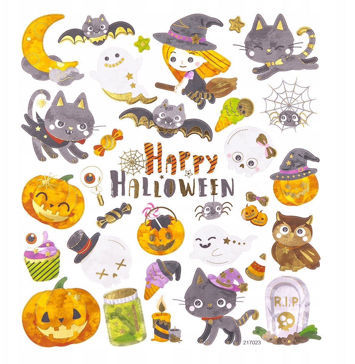 Naklejki papierowe - Halloween 32szt