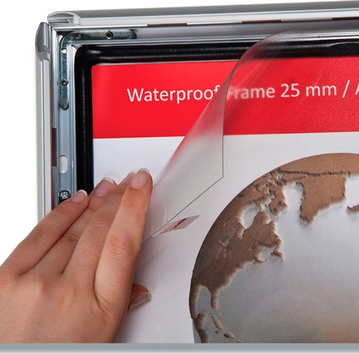 Twinco Ramme Twin Light Snapframe, A3, vandtæt, aluminium