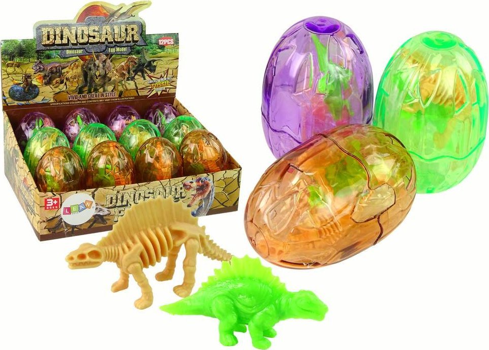 Figurka LeanToys Duże Jajo Dinozaura 2 Figurki Jajko Dinozaury 9 cm
