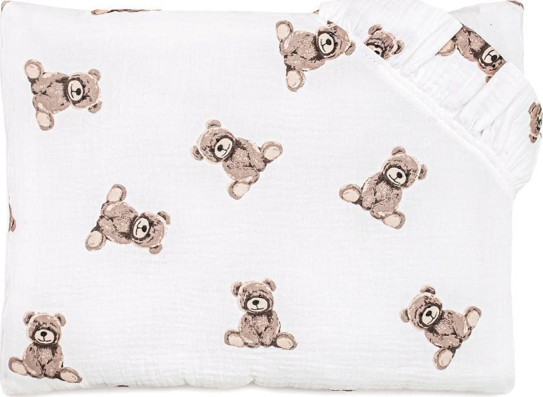 PULP BAMBOO Poduszka Muślinowa 35x45 cm Misie