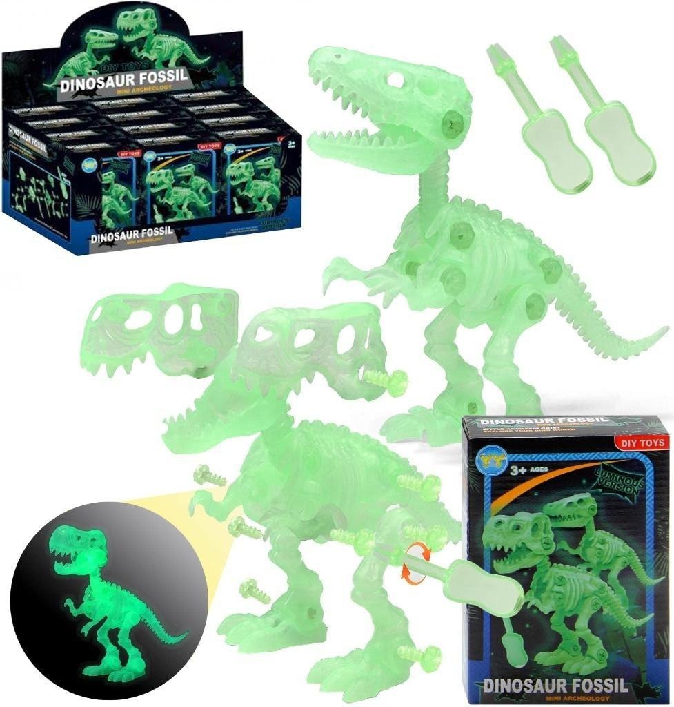 Szkielet dinozaura rozkręcany świecący