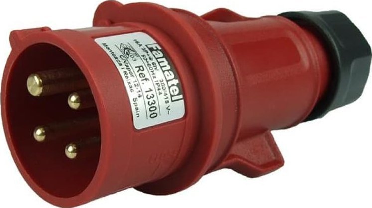 FAMATEL Wtyczka przenośna 16A 4P 400V czerwona IP44 SpeedPRO 13300