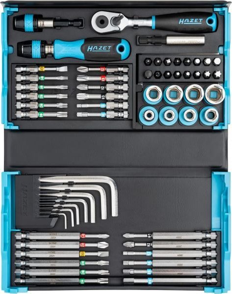 Hazet Hazet SmartCase socket and bit set 2200SC-32, 59 pieces (black/blue, 1/4, with reversible ratchet)