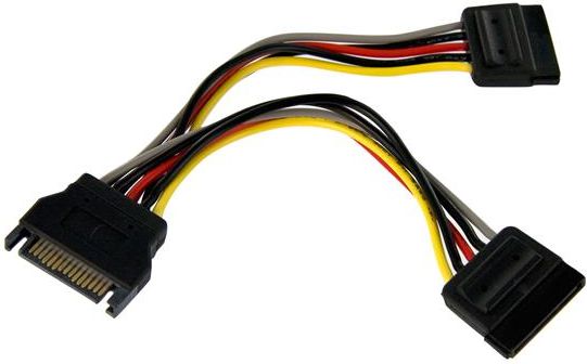 StarTech SATA 15-pin - SATA 15-pin x2, 0.15m, Wielokolorowy (PYO2SATA)