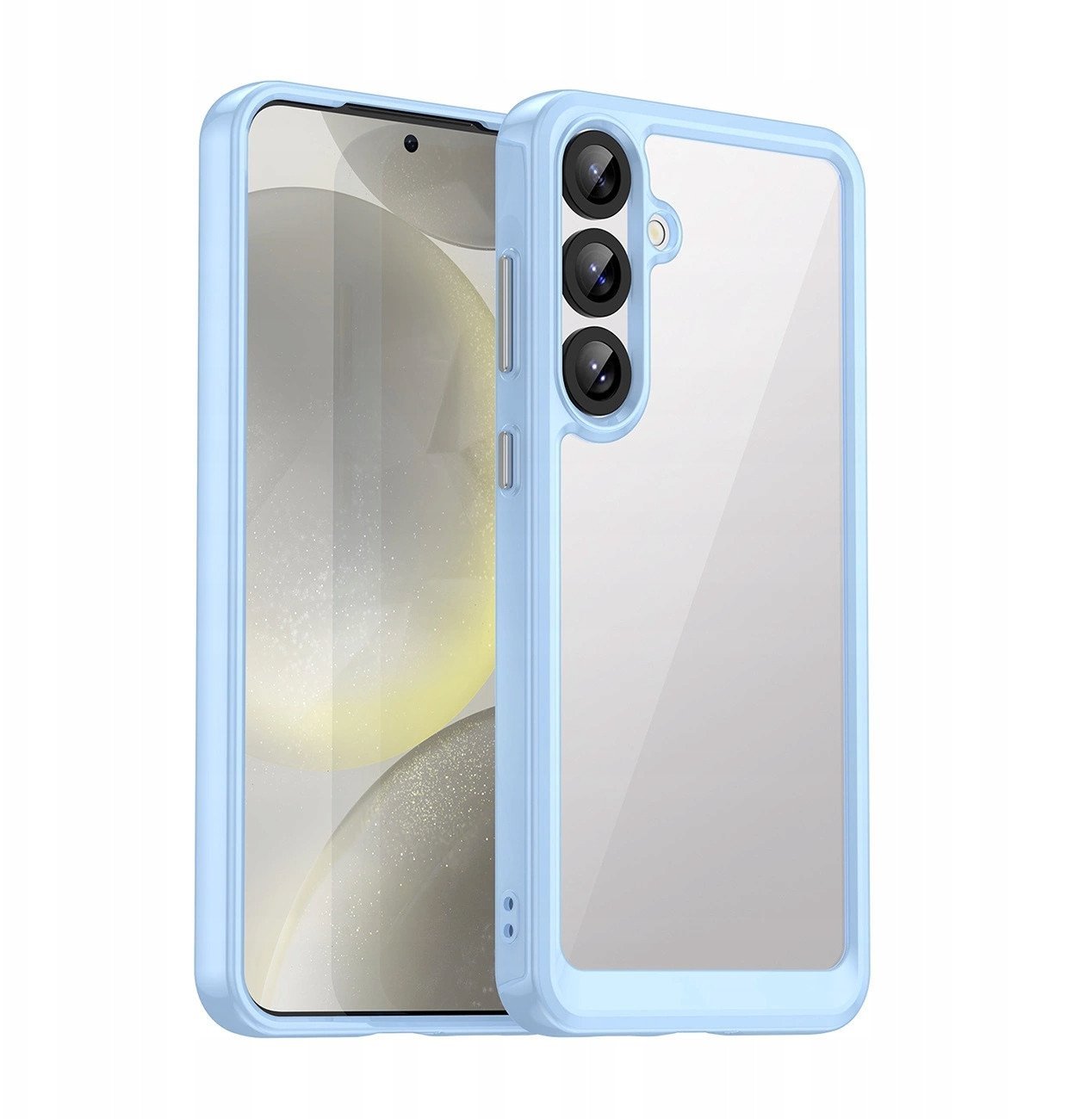 Etui silikonowe Outer Space Case z żelową ramką do Samsung Galaxy S25+ - niebieskie