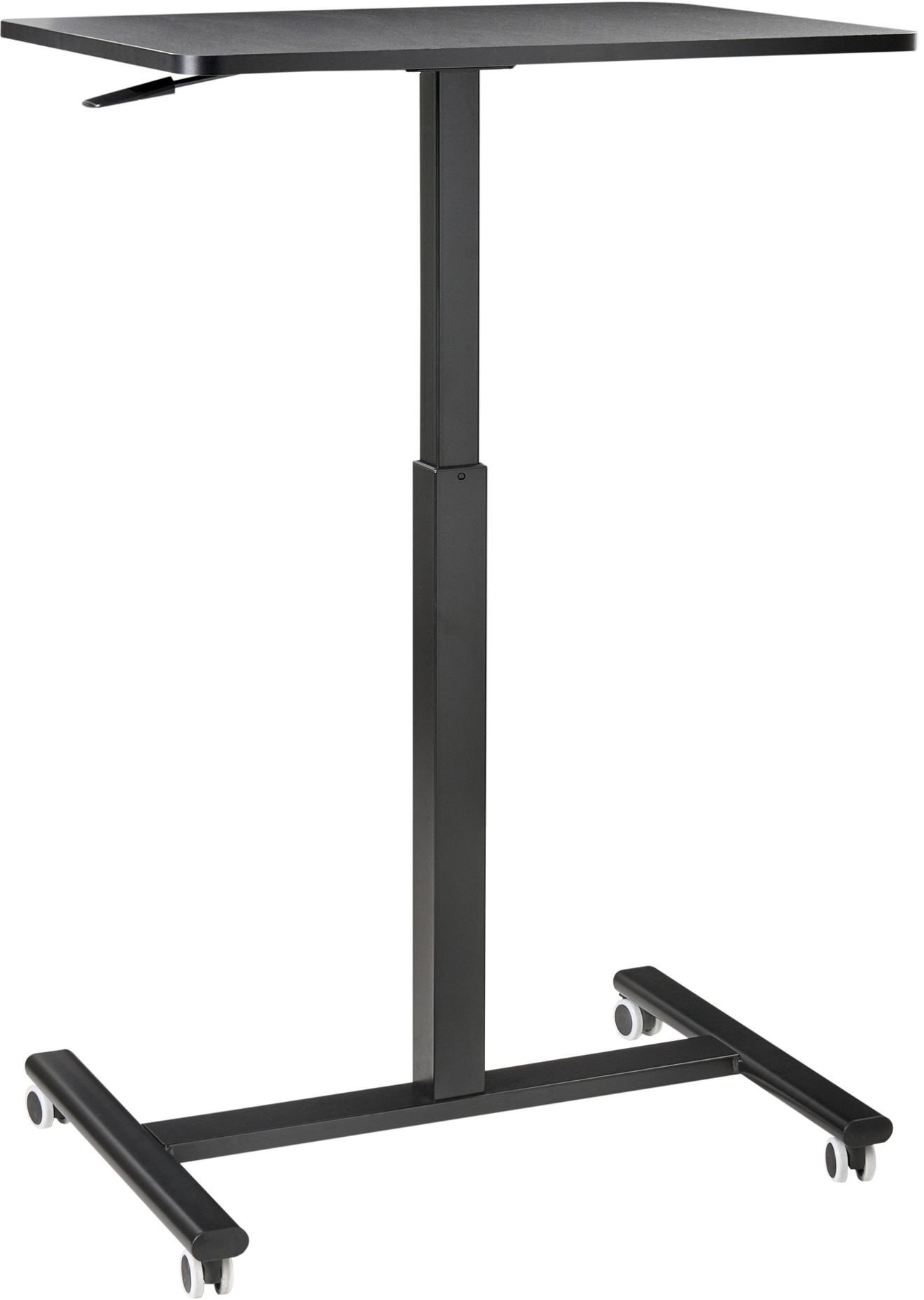 Beliani Regulowany stolik pod laptopa czarny 65 cm 48 cm