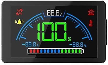 Monitor parametrów pracy akumulatora LiFePO4 LCD MPA100