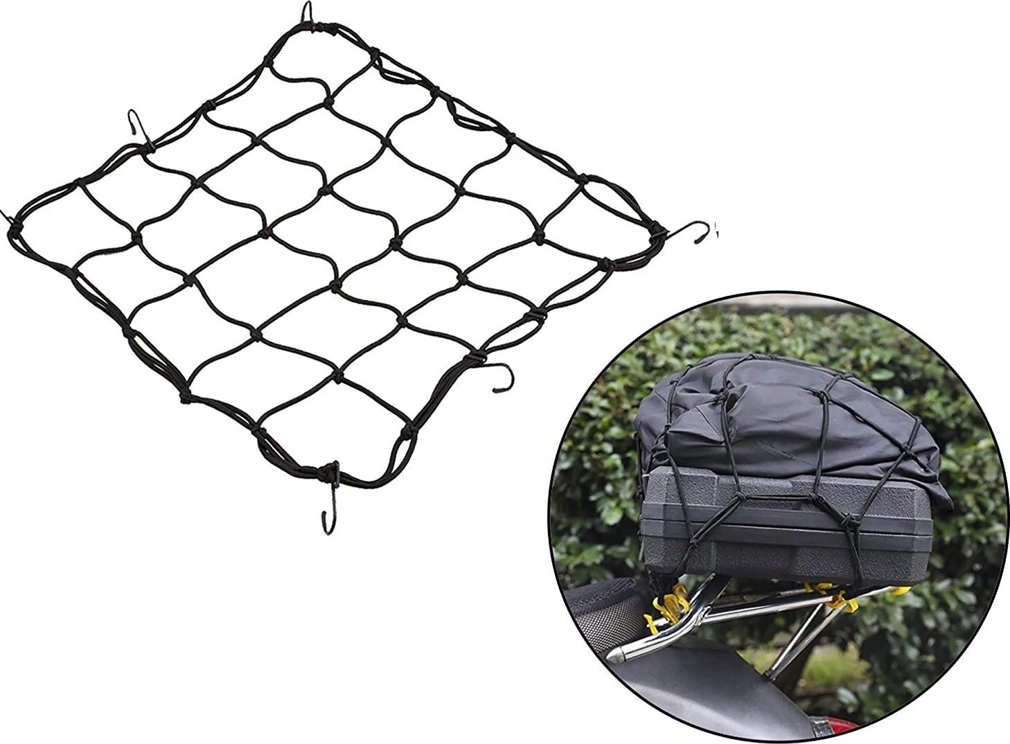 Korbi SIATKA MOCOWANIA NA KOSZYK ROWEROWY BAGAŻNIK KUFER