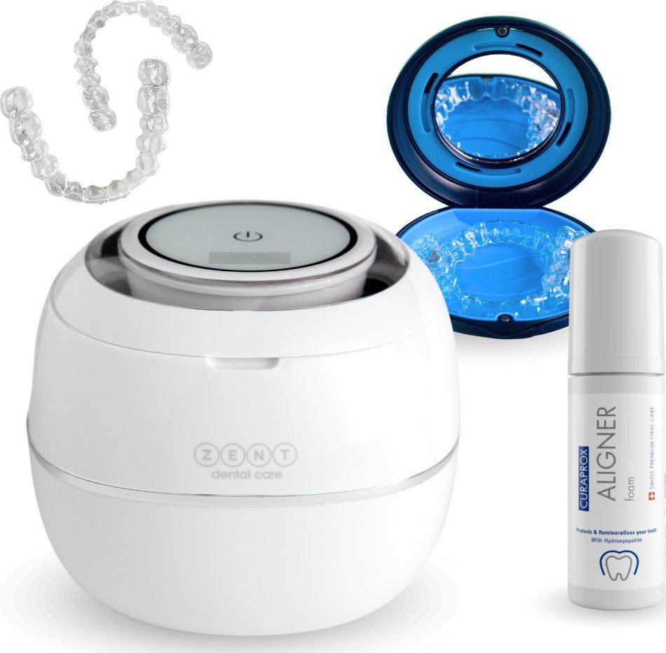 Myjka ultradźwiękowa pianka pudełko - zestaw do nakładek, invisalign 3szt.