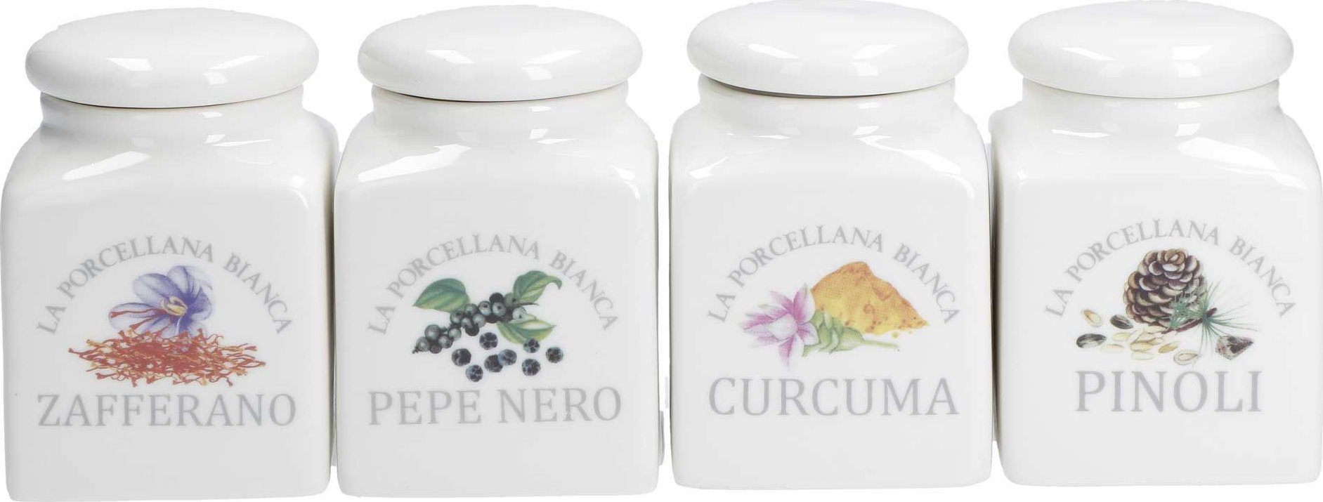 La Porcellana Bianca La Porcellana Bianca Conserva Zestaw 4 pojemników do przypraw 175 ml