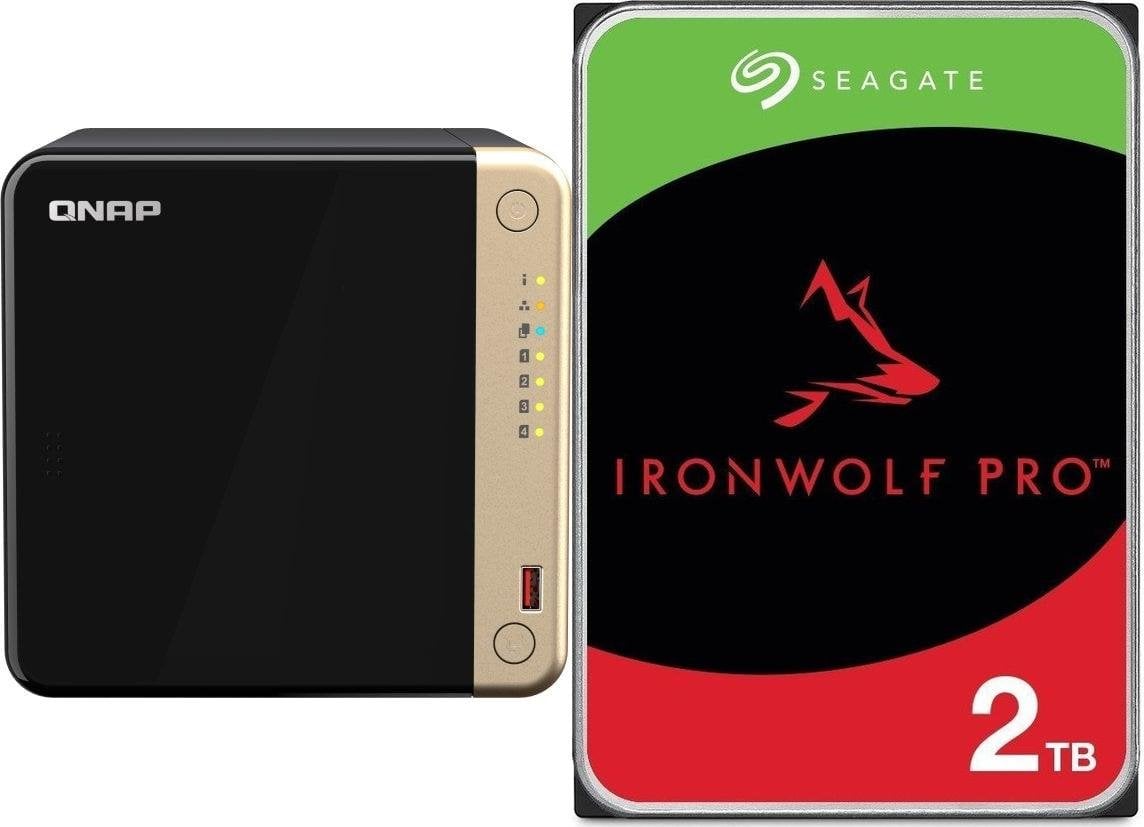 Serwer plików Qnap TS-464-8G + Seagate IronWolf 2TB (ST2000VN003)