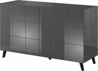 Cama Meble Komoda 2D REJA grafit połysk/ grafit połysk