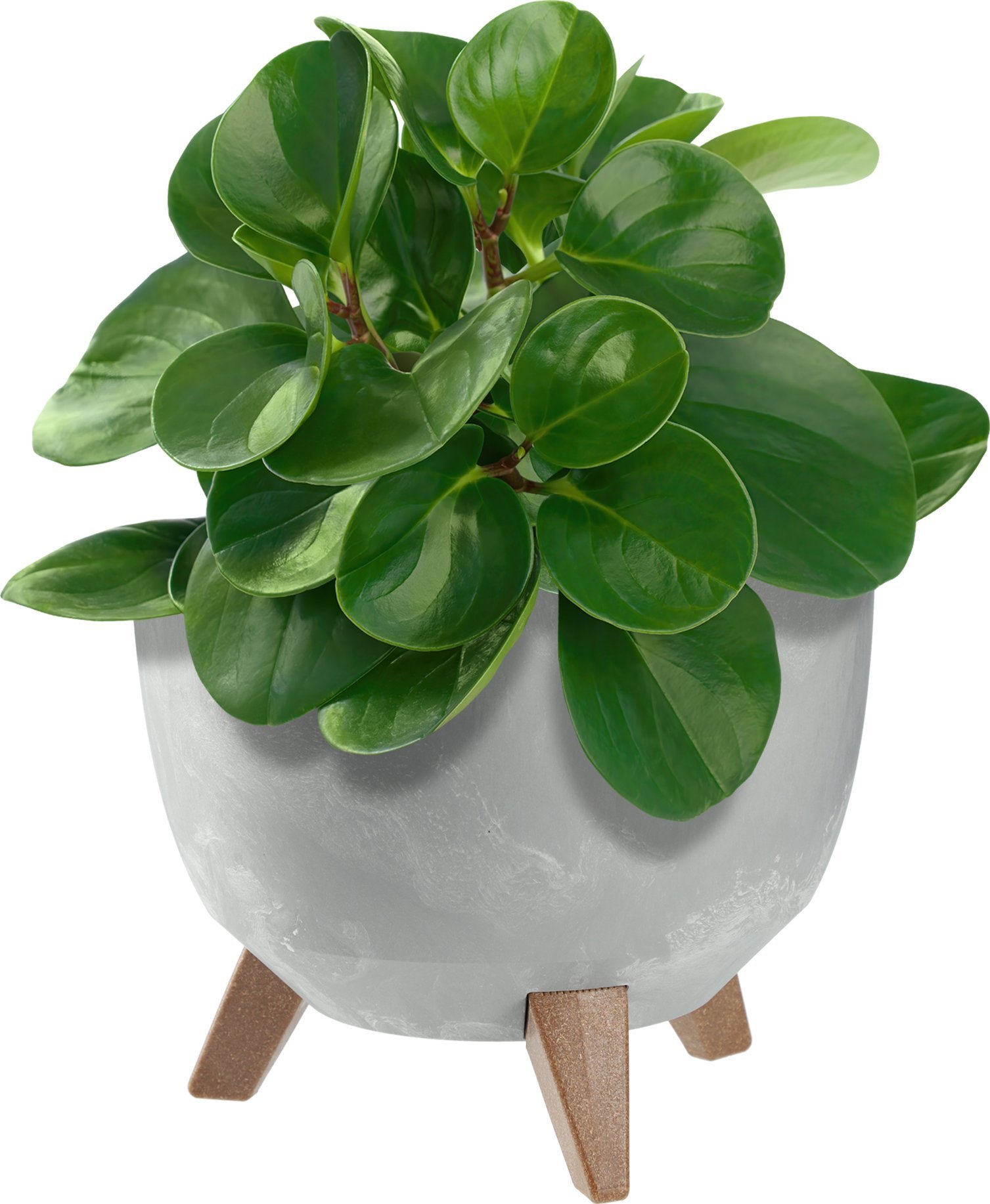 KADAX Doniczka Donica Na Kwiaty 24cm Osłonka + Wkład Nóżki Korek Kwietnik szary