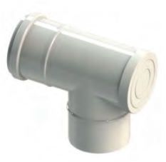 Concept Trójnik rewizyjny powietrzno-spalinowy rozszerzający 60/100 na 80/125 PP (F906308080/125-100)