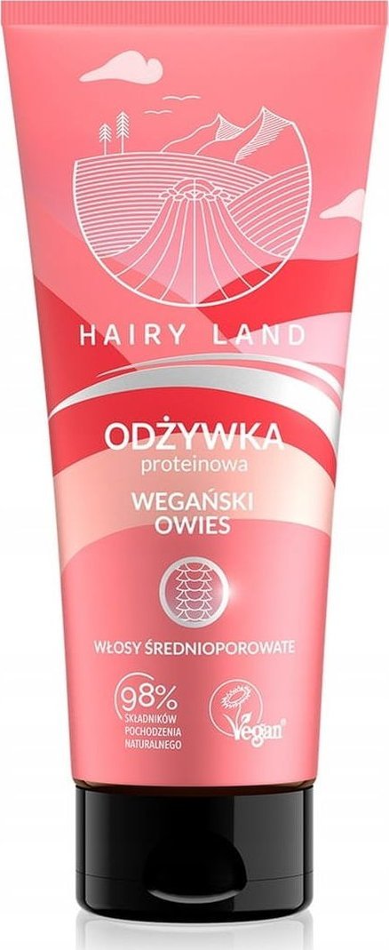 Hairy Land Wegański Owies Odżywka proteinowa do włosów średnioporowatych 200ml