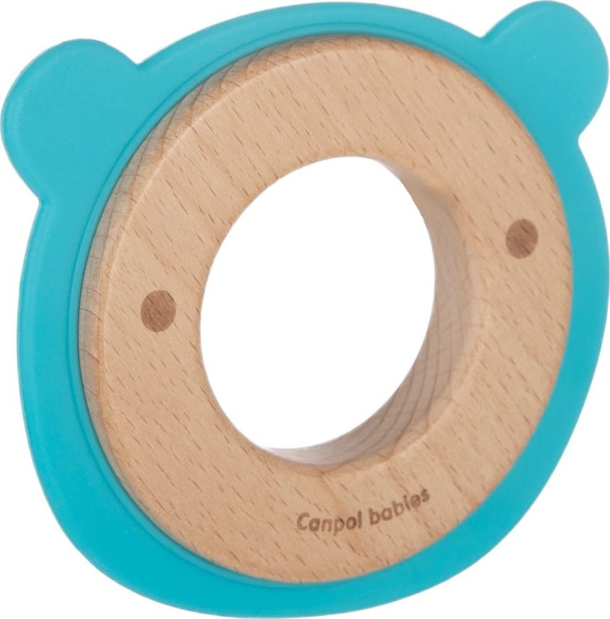 Canpol Gryzak drewniano silikonowy dla niemowląt Miś 0m+ Canpol
