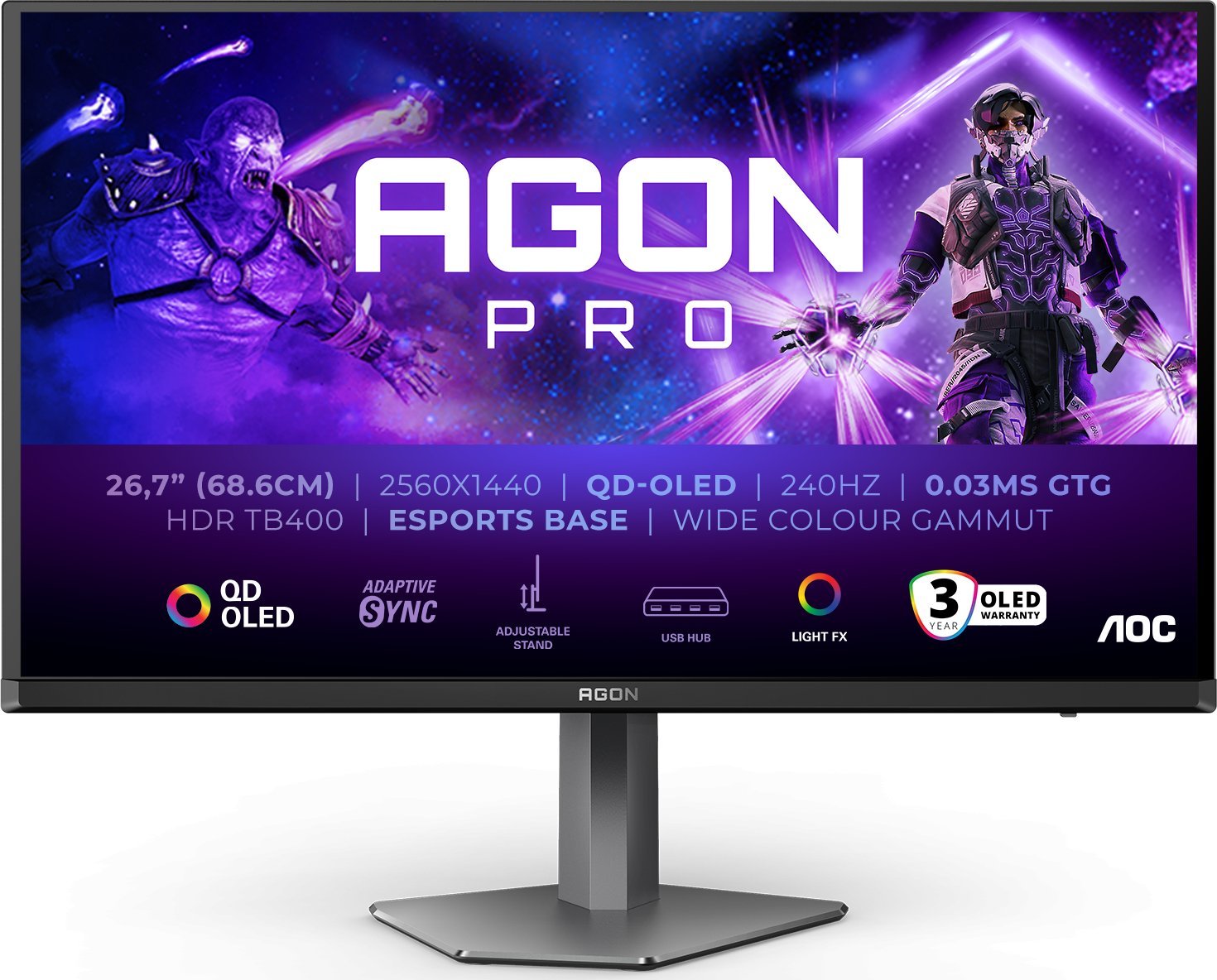 Monitor AOC Agon Pro QD-OLED AG276QZD2