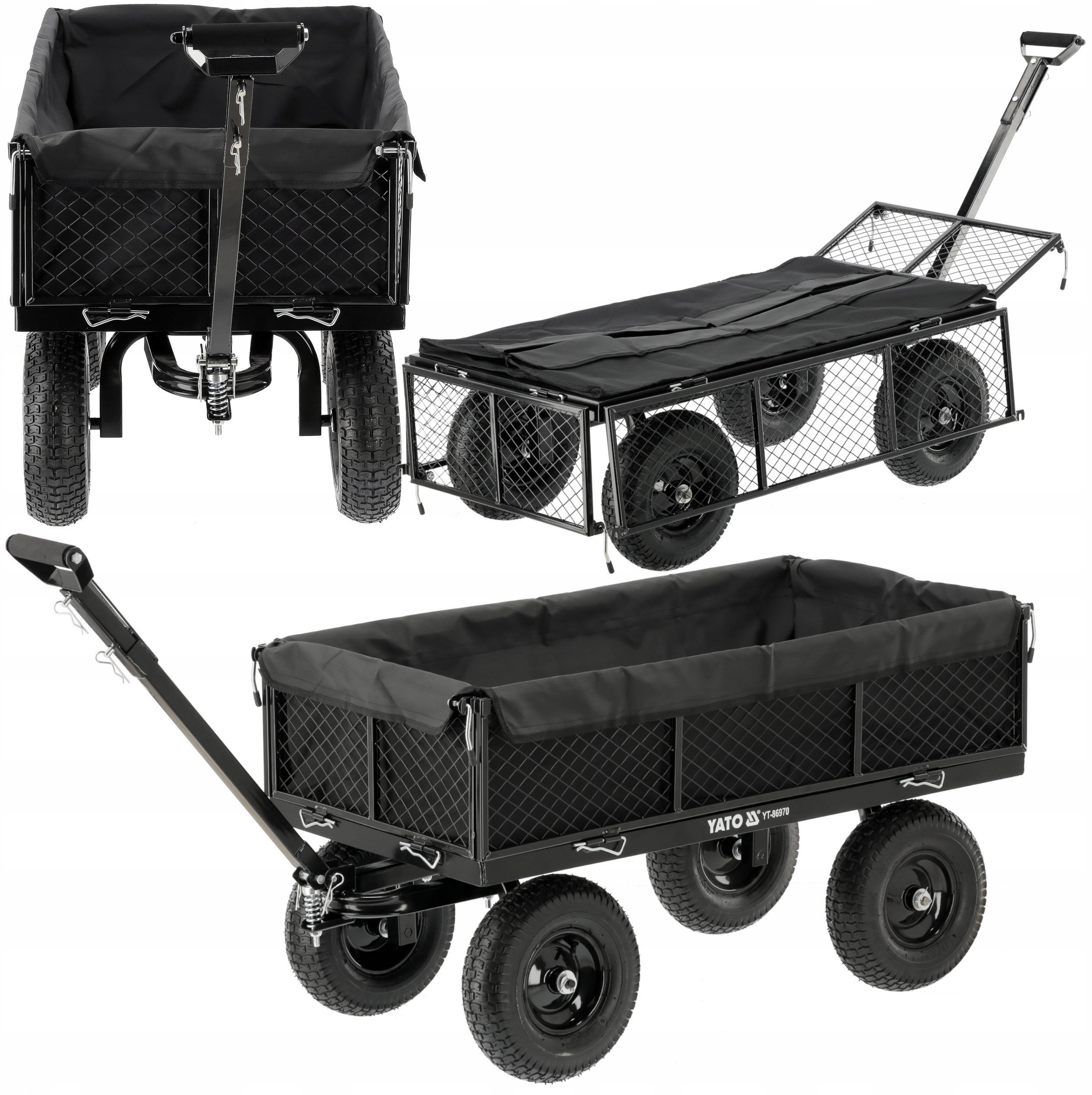 YT.GARDEN TROLLEY XL 450kg WITH COVER
