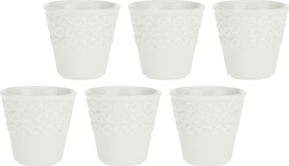 NPC Polska La Porcellana Bianca Momenti Zestaw 6 kubków do kawy 75 ml