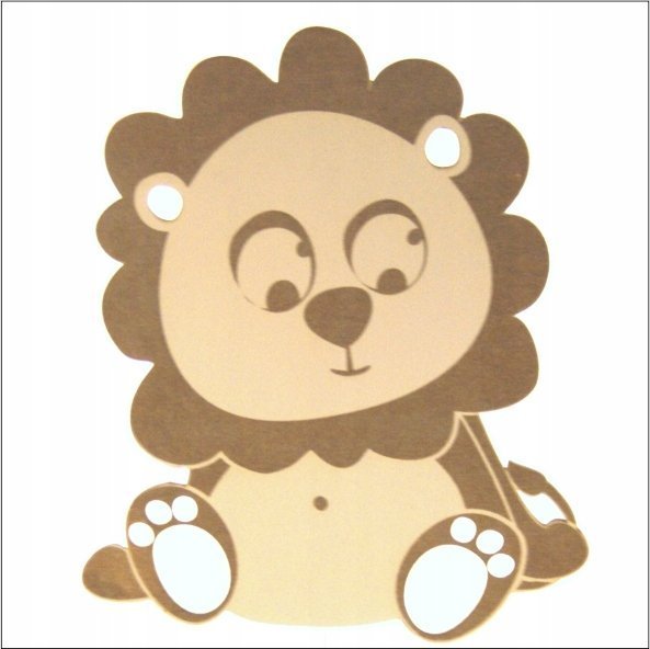 naSciane Lampka nocna dla dzieci LEW ZOO SAFARI biała imię