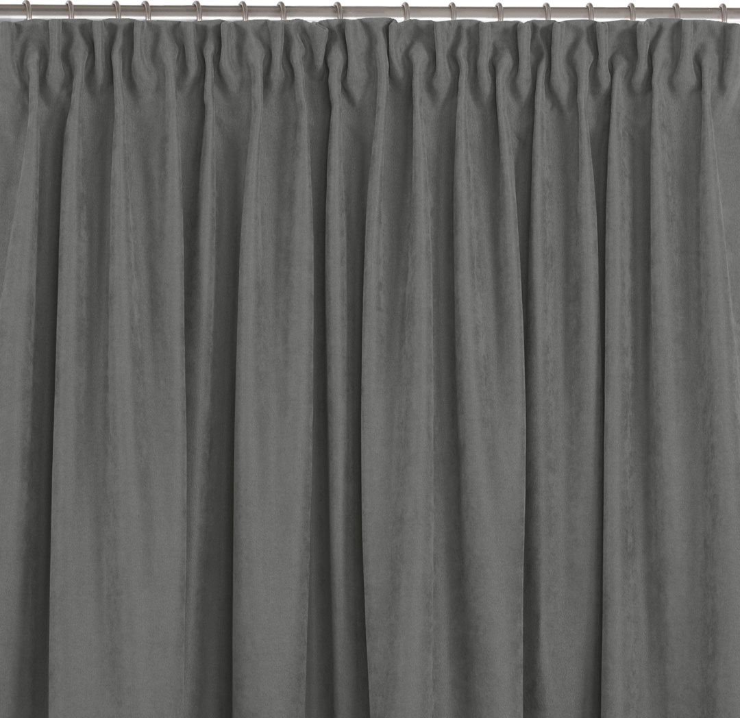 Homede Zasłona MILANA szary szenila 280x270 HOMEDE