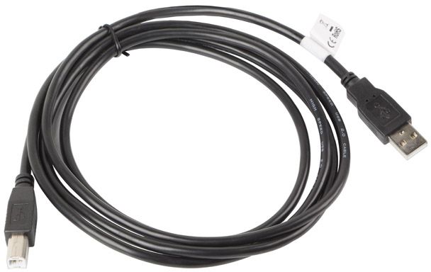 Kabel USB Lanberg USB-A - USB-B 1.8 m Czarny (CA-USBA-10CC-0018-BK)