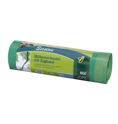 Secolan Worki na odpady domowe 60L 15szt. (241006)