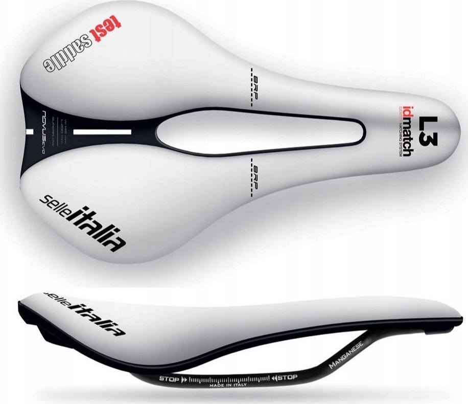 Selle Italia Siodło SELLE ITALIA NOVUS EVO BOOST TM SUPERFLOW L (id match - L3) manganese tube 7, białe, testowe (NEW)