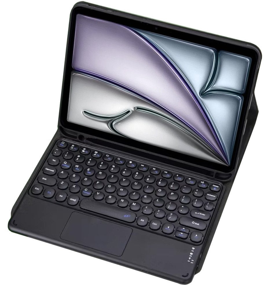 Etui z klawiaturą Bluetooth touchpad do iPad Air 11 Gen6 (Czarne)