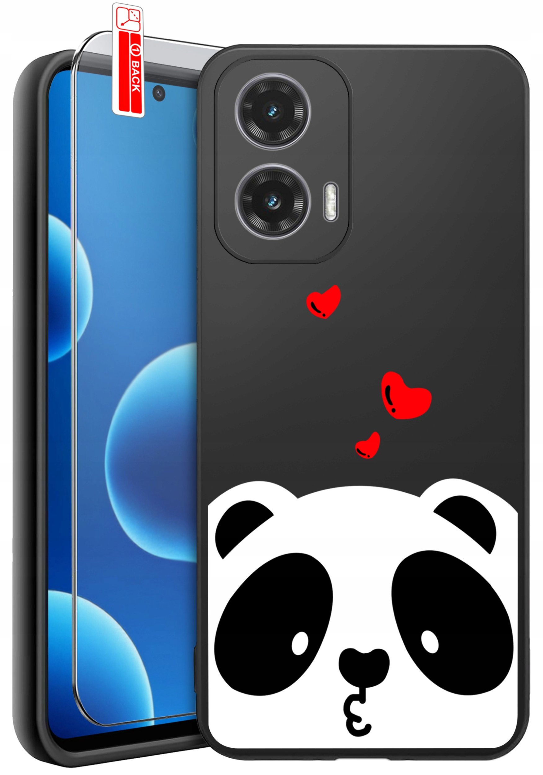 ETUI do Motorola Moto G45 5G | WZORY | SILIKONOWE MATT CASE + SZKŁO 9H