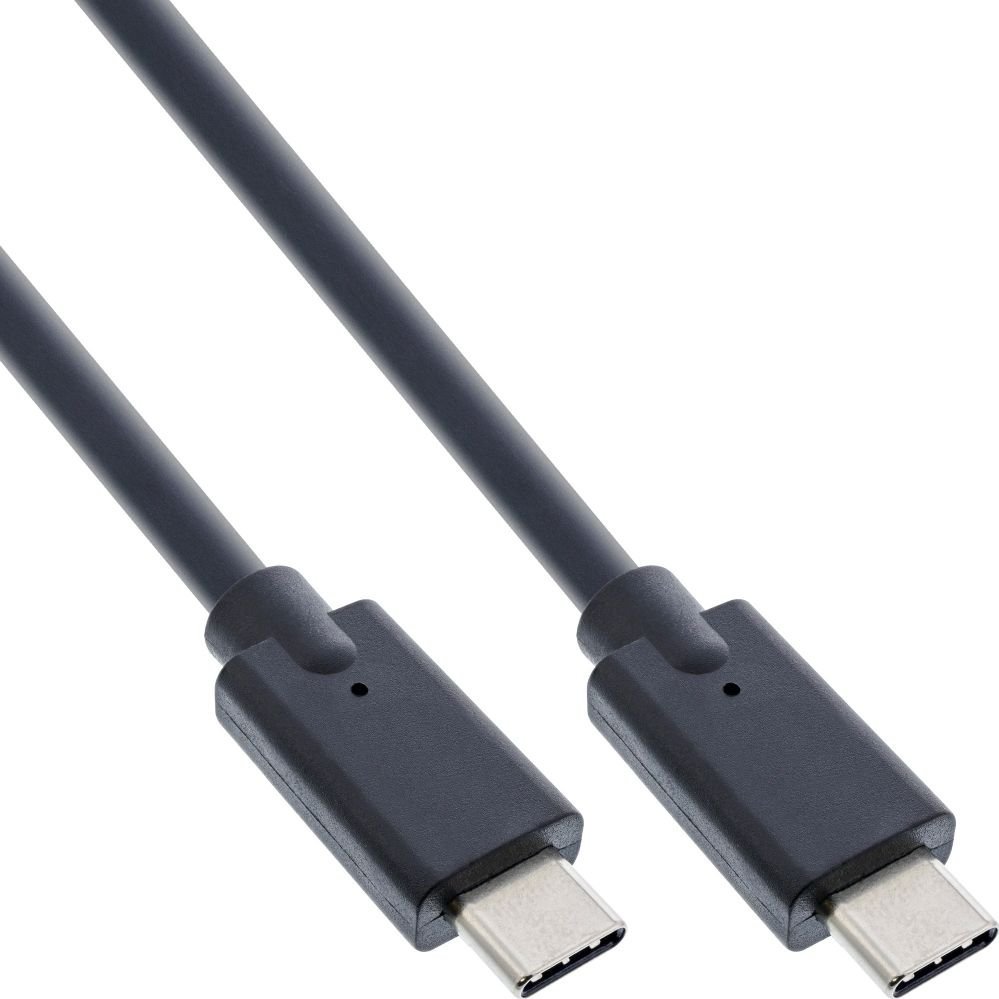 Kabel USB InLine USB-C - USB-C 0.3 m Czarny (35707A)