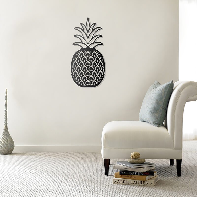 Pirudem Ananas - metalowa ozdoba ścienna 700 x 350 mm