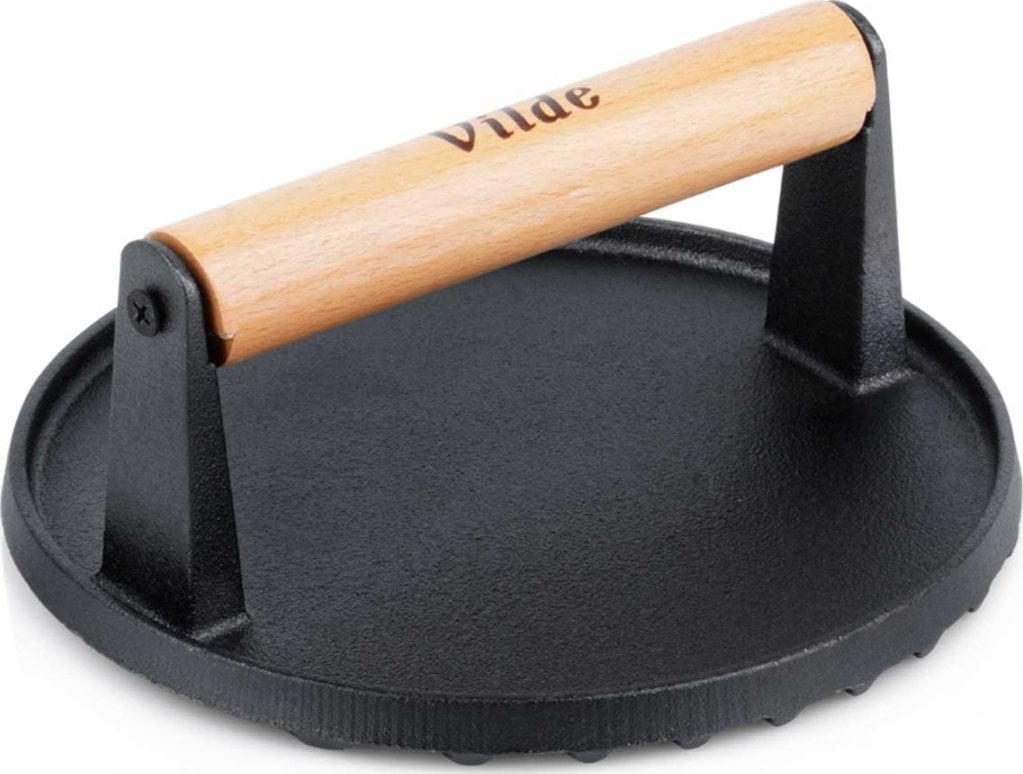 ŻELIWNA PRASKA DO GRILLOWANIA BURGERÓW STEKÓW MIĘSA 259702