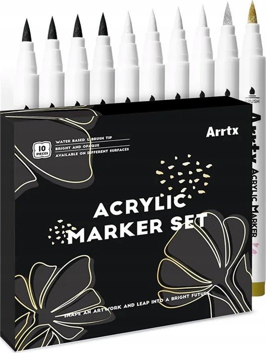 ARRTX Profesionalūs akriliniai markeriai - flomasteriai ARRTX, 4 spalvų 10vnt.