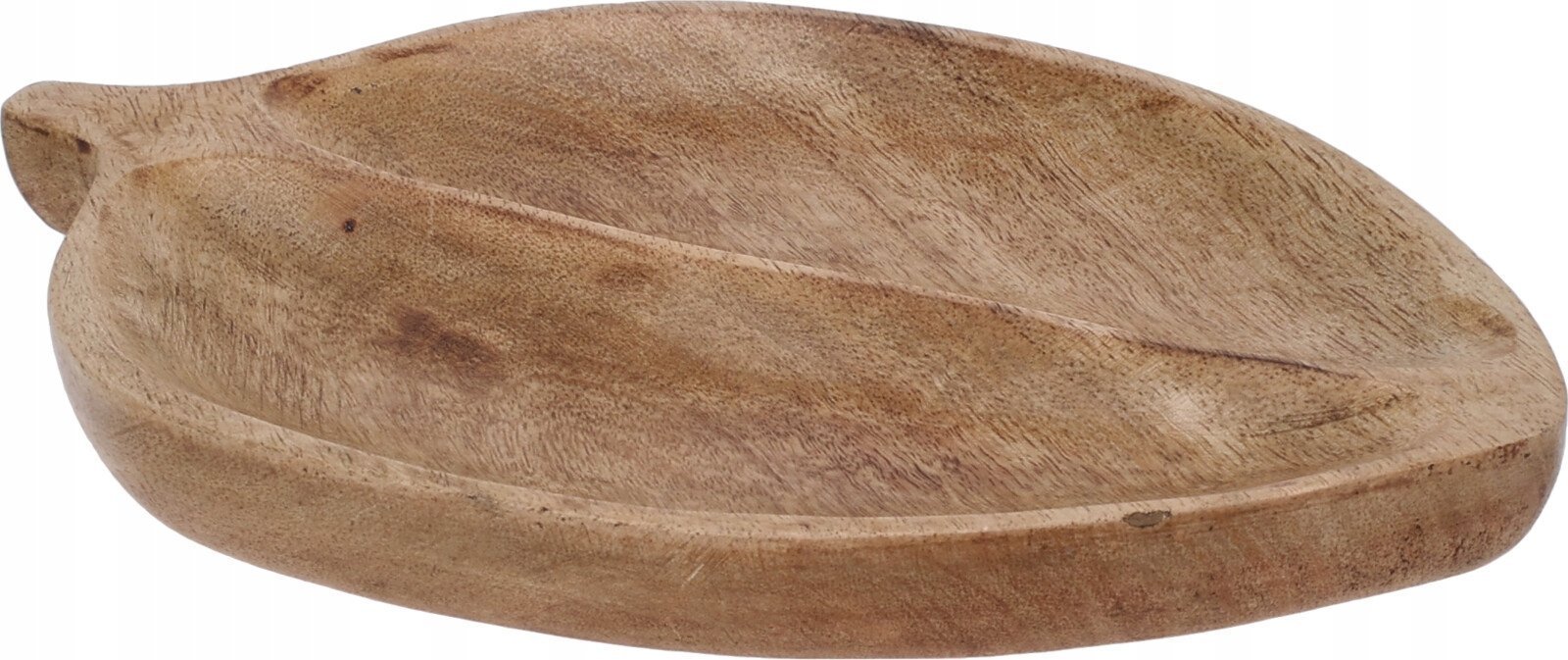 Deska do serwowania w kształcie liścia, drewno mango, 27 x 17 cm