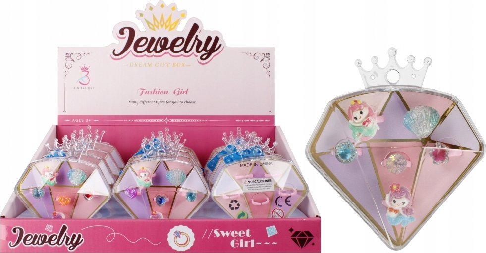 Mega Creative PIERSCIONEK 6SZT 10X11X6 MIX MC ETUI 12/108/216