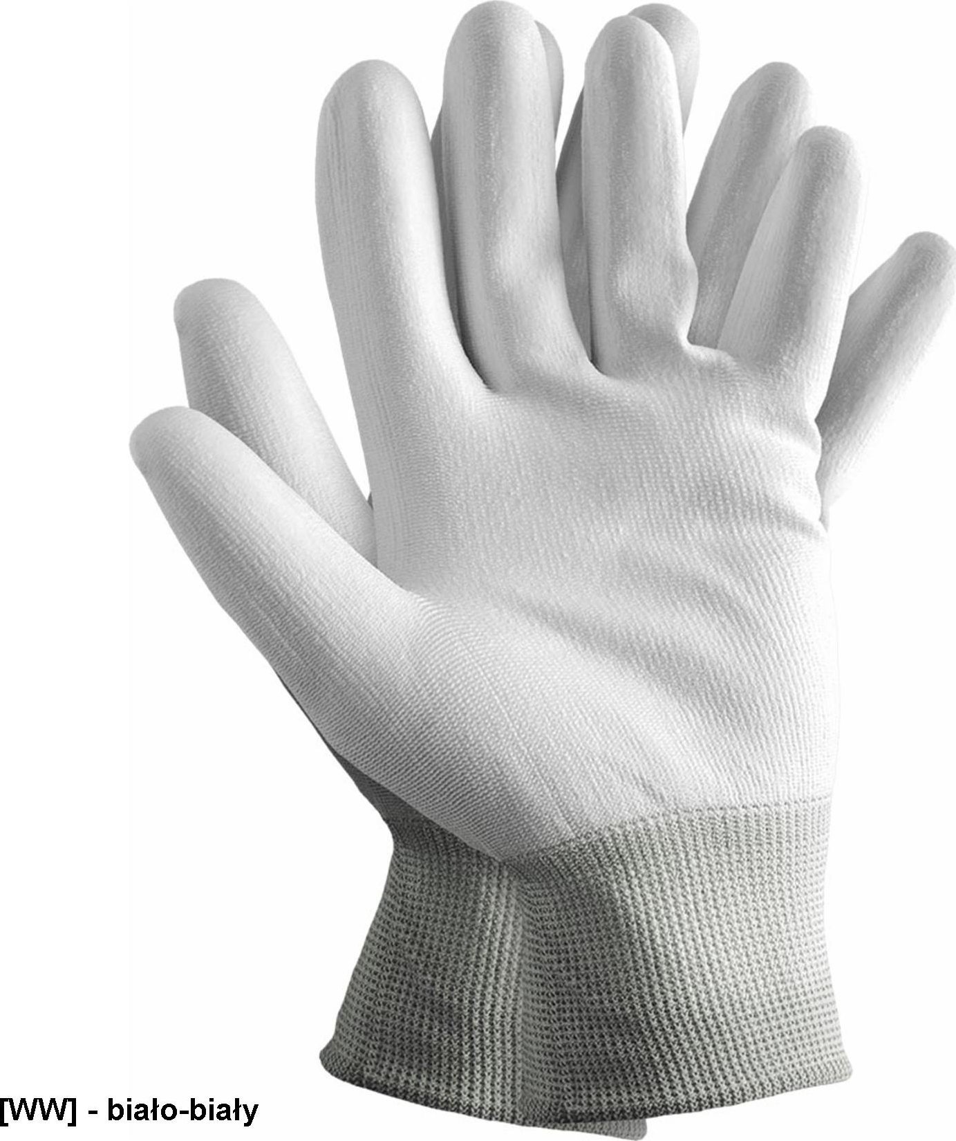 R.E.I.S. RTEPO - rękawice ochronne - biało-biały 9