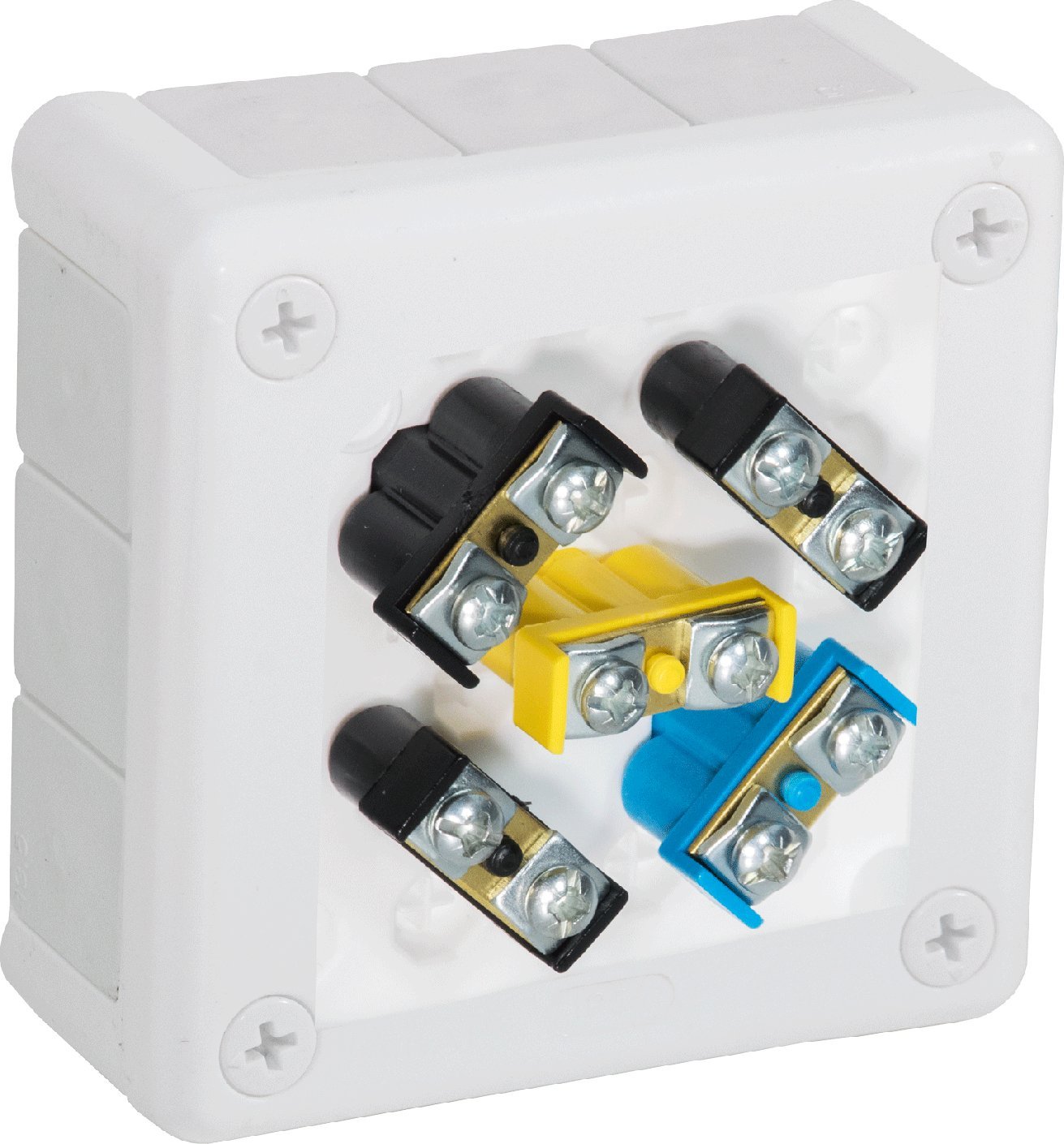 ViPlast Puszka natynkowa z zaciskami 12 wlotów VIPLAST VP-41 BIAŁA IP55 98x98x42mm 041-51