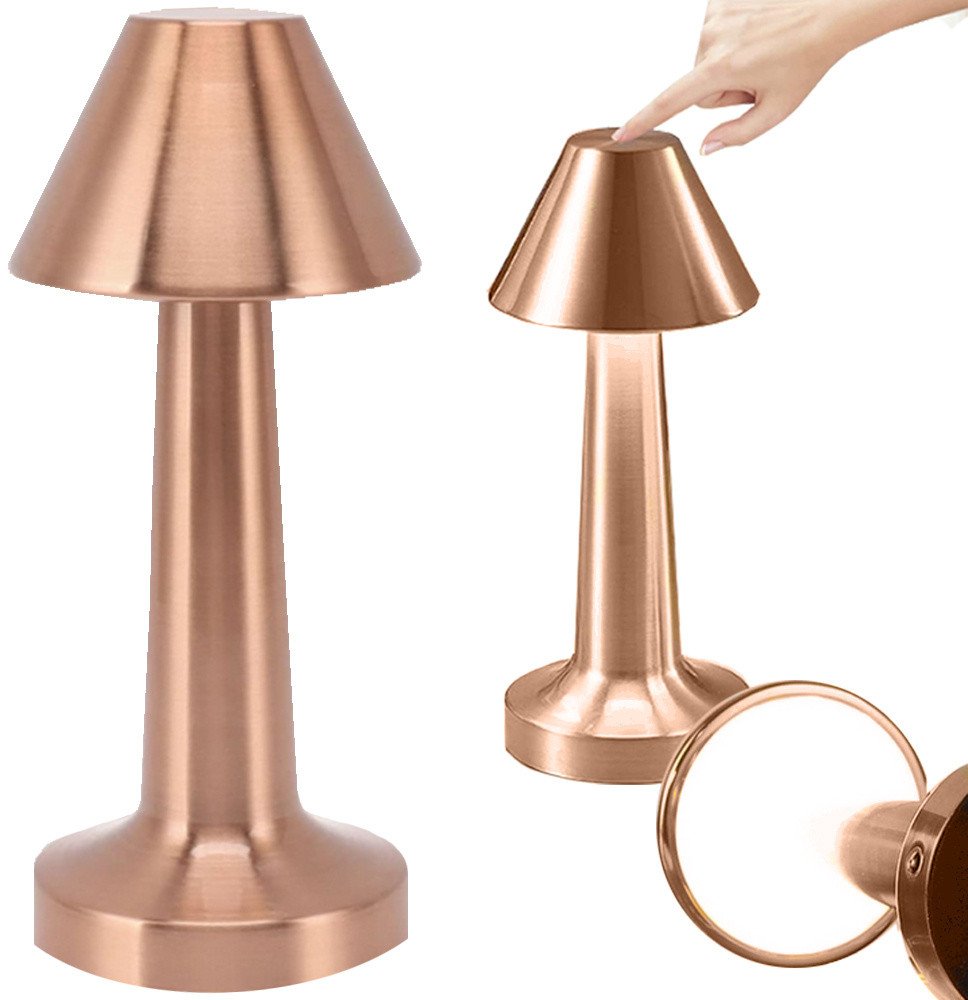 Lampka nocna stołowa do sypialni dotykowa lampa 3 stopniowa bezprzewodowa