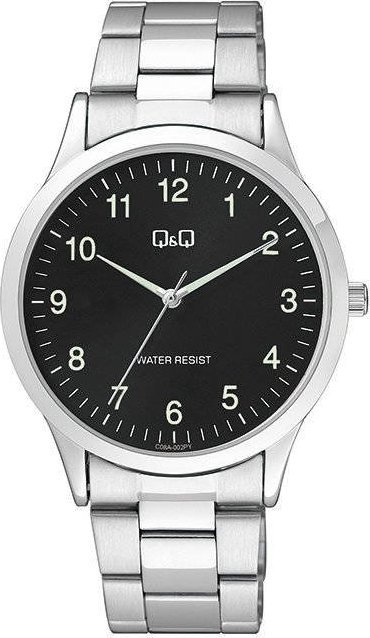 Zegarek Q&Q Zegarek QQ C08A-002P Męski Klasyczny Czarna Tarcza