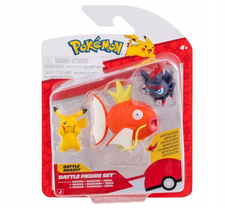 Figurka Pokemon BATTLE FIGURE 3 PK PIKACHU/MAGIKARP/ZORUA