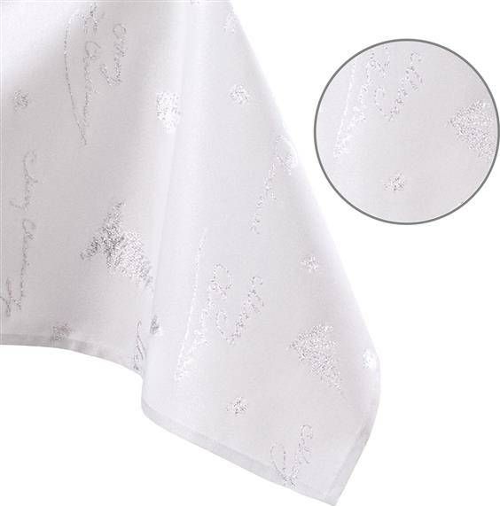 AmeliaHome Obrus Christmas Eve srebrny 140x180