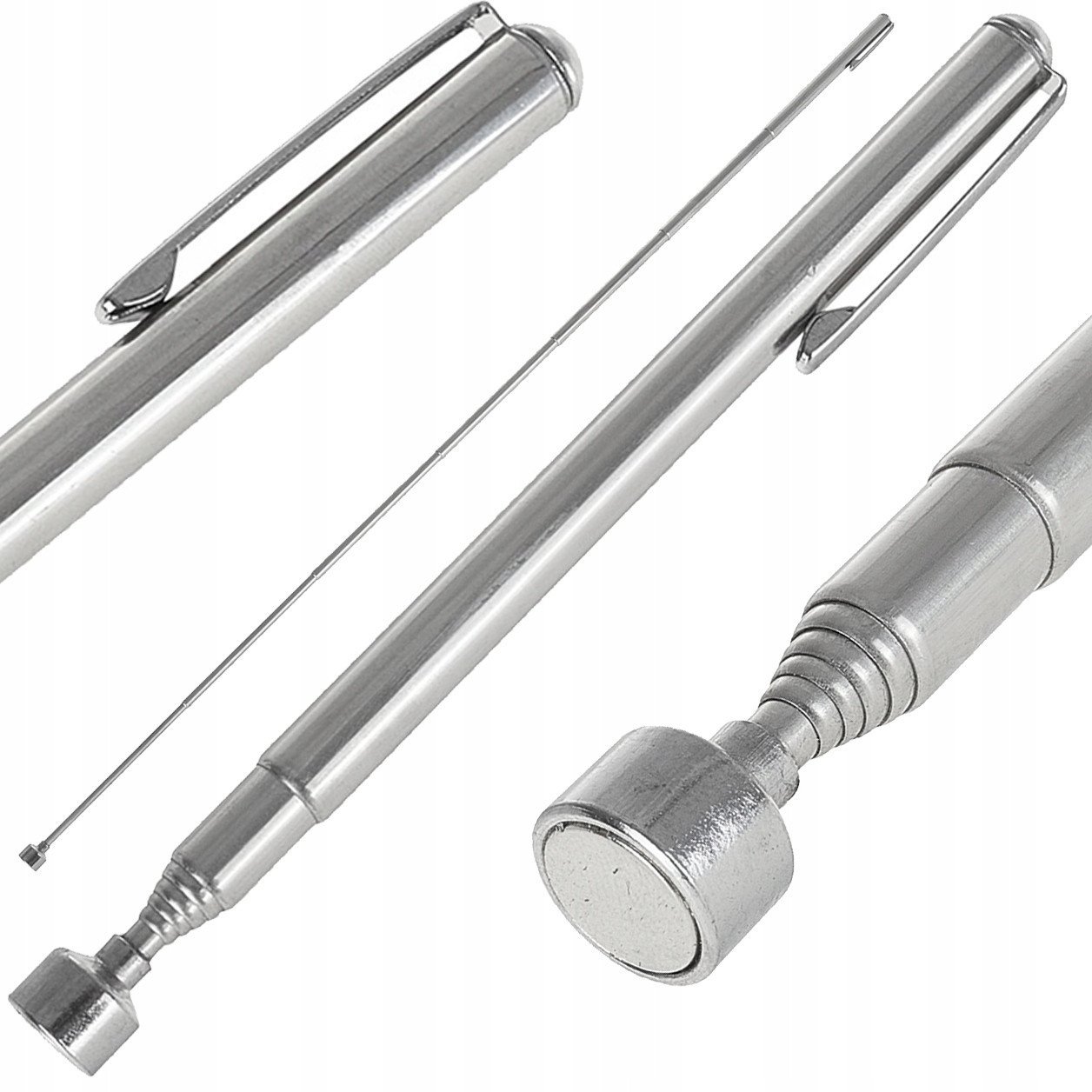 Chwytak magnetyczny teleskopowy 130-635mm typ. "długopis" – kartonik wystawowy (25/100)