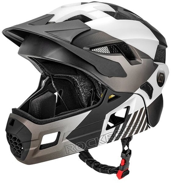 RockBros Kask rowerowy TS-61 10110061005 dziecięcy z odpinaną szczęką rozmiar S (48-54) - szary