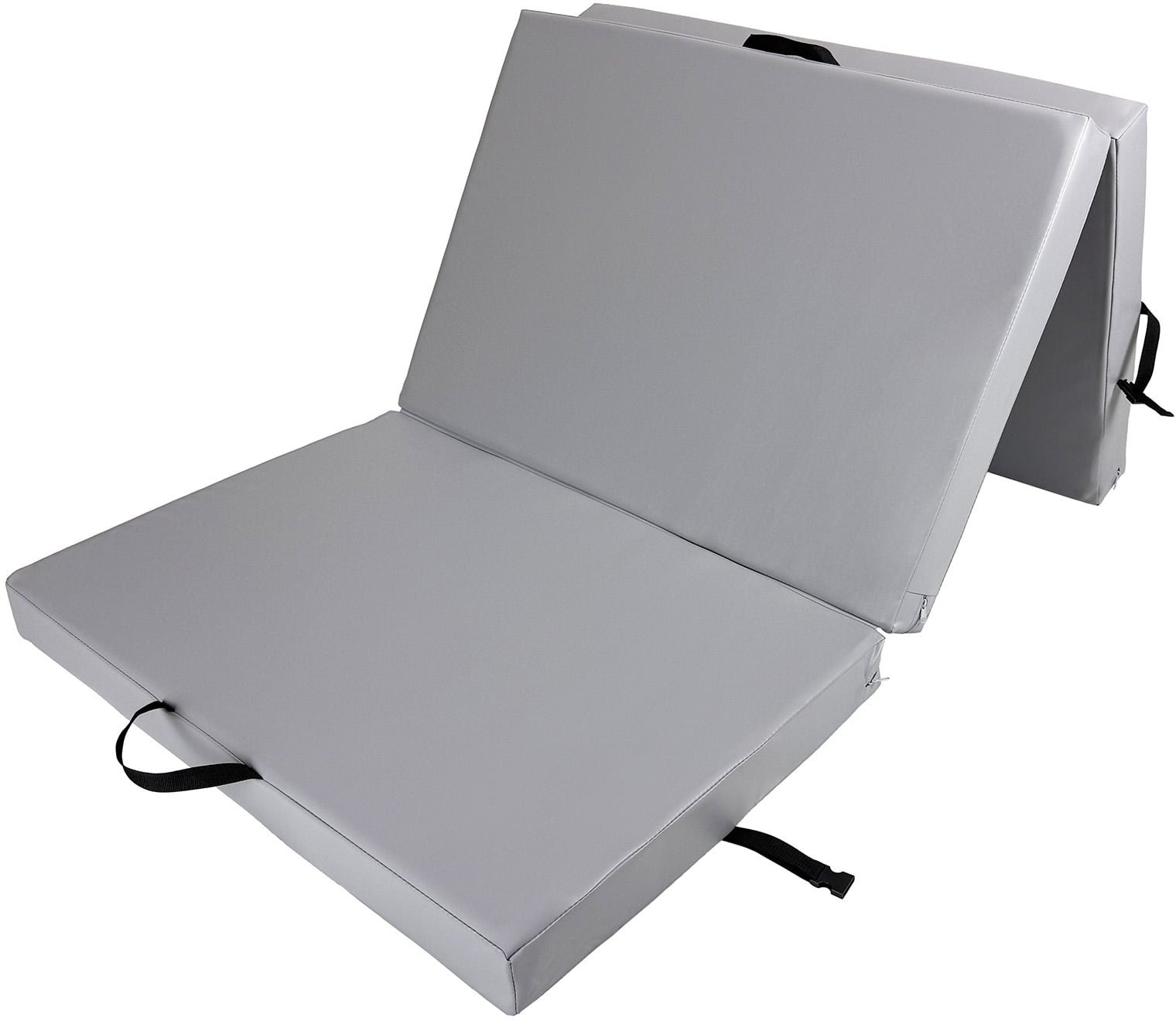 UnderFit Materac gimnastyczny składany trzyczęściowy 210 x 100 x 10 cm szary