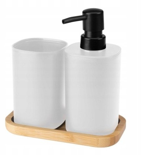 Komplet akcesoriów do łazienki biały 3 elementy