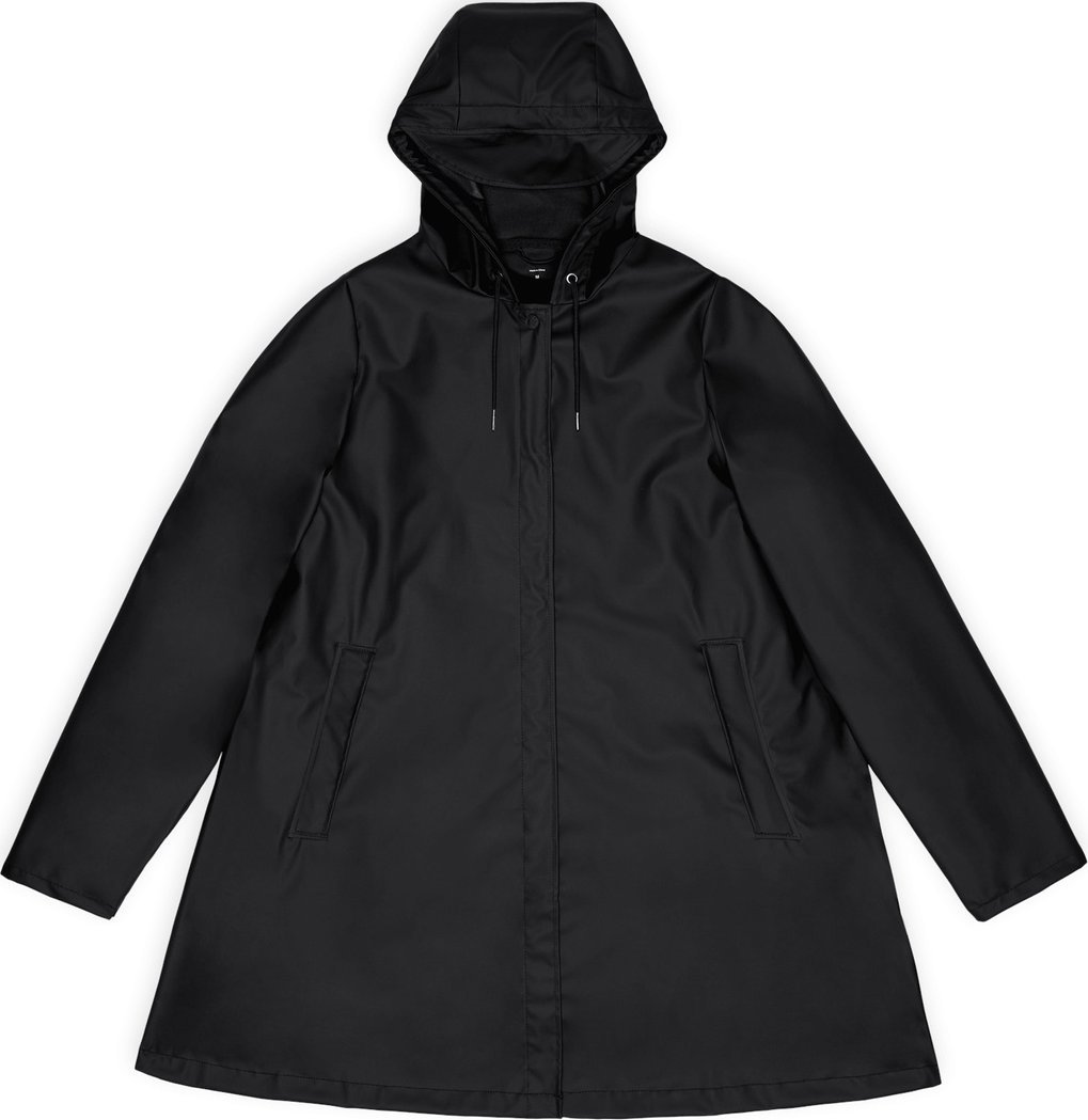 Rains damski płaszcz przeciwdeszczowy A-LINE W JACKET W3 18050 01 BLACK S